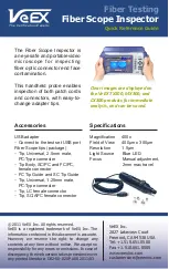 Preview for 4 page of VeEX Fiber Scope Inspector Quick Reference Manual