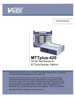 Предварительный просмотр 1 страницы VeEX MTTplus-420 User Manual