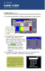 Preview for 8 page of VeEX V-SAM VePAL V300 Quick Reference Manual