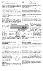 Предварительный просмотр 1 страницы Vega Technologies SC 25 Manual
