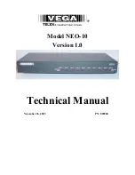 Предварительный просмотр 1 страницы Vega NEO-10 Technical Manual