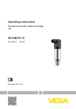 Vega VEGABAR 18 Operating Instructions Manual preview