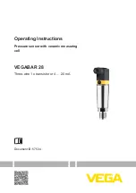 Preview for 1 page of Vega VEGABAR 28 Operating Instructions Manual