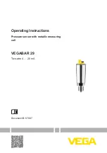 Vega VEGABAR 29 Operating Instructions Manual предпросмотр