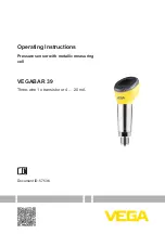 Vega VEGABAR 39 Operating Instructions Manual предпросмотр