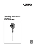 Vega vegacap 62 Operating Instructions Manual предпросмотр