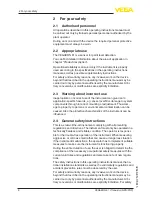 Preview for 4 page of Vega VEGAKON 61 Operating Instructions Manual