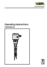 Предварительный просмотр 1 страницы Vega VEGAKON 66 Operating Instructions Manual