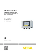 Предварительный просмотр 1 страницы Vega VEGAMET 861 Operating Instructions Manual