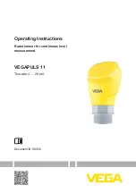 Предварительный просмотр 1 страницы Vega VEGAPLUS C 11 Operating Instructions Manual