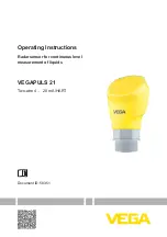 Preview for 1 page of Vega VEGAPULS 21 Operating Instructions Manual