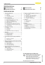 Preview for 2 page of Vega VEGAPULS WL S 61 Operating Instructions Manual