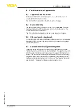 Preview for 21 page of Vega VEGATOR 111 Operating Instructions Manual