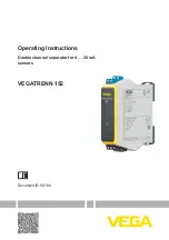 Предварительный просмотр 1 страницы Vega VEGATRENN 152 Operating Instructions Manual