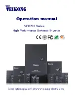 Предварительный просмотр 1 страницы Veikong VFD700 Series Operation Manual