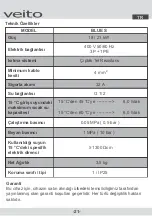 Preview for 21 page of veito Blue S Installation And Operating Instructions Manual