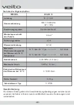 Preview for 61 page of veito Blue S Installation And Operating Instructions Manual