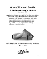 Предварительный просмотр 1 страницы Vela Argus 2000-0370-2 Developer'S Manual