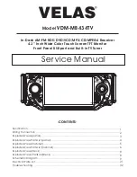 Preview for 1 page of Velas VDM-MB434TV Service Manual