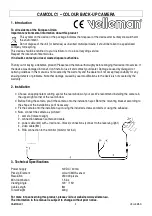 Предварительный просмотр 2 страницы Velleman CAMCOLC1 User Manual