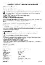 Preview for 3 page of Velleman CAMCOLIRP2 User Manual