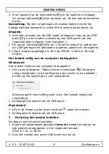 Preview for 9 page of Velleman CAMCOLVC8N1 User Manual