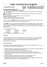 Preview for 3 page of Velleman DVM68N User Manual