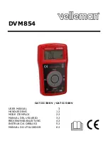 Preview for 1 page of Velleman DVM854 User Manual