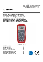 Velleman DVM94 User Manual preview