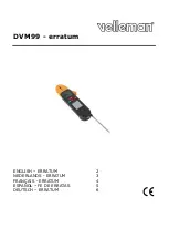 Предварительный просмотр 1 страницы Velleman DVM99 Erratum Of Installation And User Manual