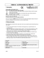 Preview for 3 page of Velleman DVM9912 User Manual