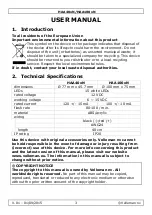 Preview for 3 page of Velleman HAA100 N Series User Manual