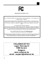 Preview for 2 page of Velleman HIGH-Q Manual