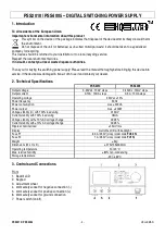 Preview for 3 page of Velleman HQ-Power PSS2010 User Manual