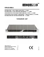 Preview for 1 page of Velleman HQ Power VPA2100U1 User Manual