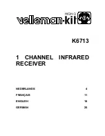 Velleman K6713 Operating Instructions Manual предпросмотр