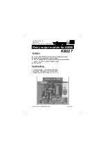 Velleman K8027 Assembly Manual preview