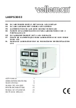 Preview for 1 page of Velleman LABPS3003 User Manual