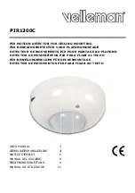 Velleman PIR1200C User Manual предпросмотр