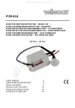 Preview for 1 page of Velleman PIR416 User Manual