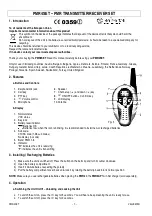 Предварительный просмотр 1 страницы Velleman PMR4SET Manual