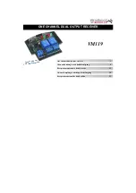 Preview for 1 page of Velleman VM119 Manual