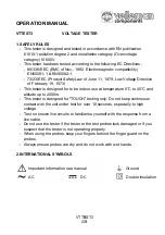 Preview for 1 page of Velleman VTTEST3 Operation Manual