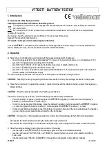 Preview for 1 page of Velleman VTTEST7 Manual