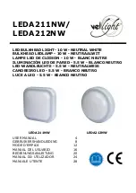 Preview for 1 page of VelLight LEDA211NW User Manual