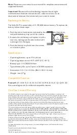 Preview for 3 page of Vello IR-P1 User Manual