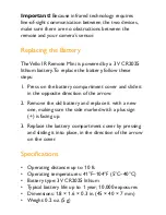 Preview for 4 page of Vello IR Remote Mini User Manual