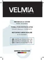 Velmia Premium Motorcycle Cover Instructions For Use Manual preview