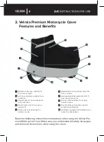 Предварительный просмотр 4 страницы Velmia Premium Motorcycle Cover Instructions For Use Manual