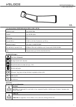 Veloce VLE15 Instruction Manual preview